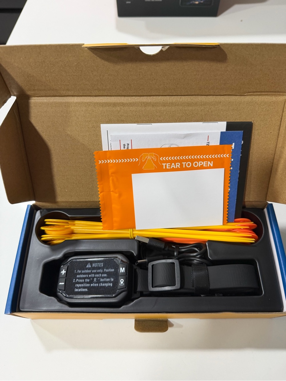 Amazon Black Dog Training Collar with Orange Accents